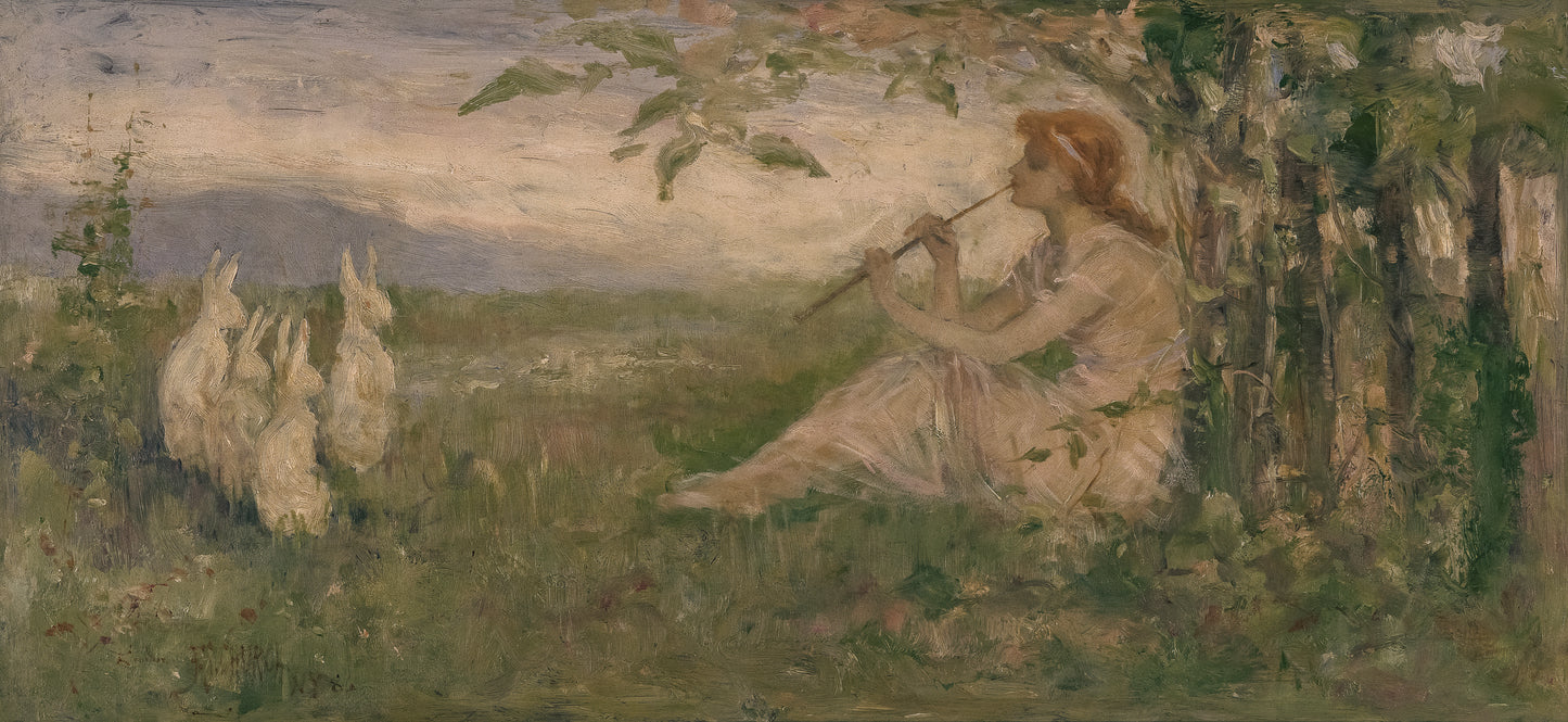 Girl With Rabbits