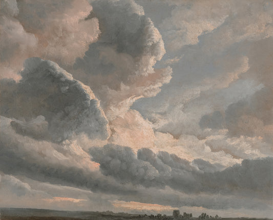 Study of Clouds with a Sunset near Rome